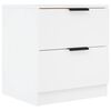 vidaXL naktsskapī&scaron;i, 2 gab., balti, inženierijas koks