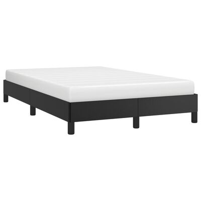 vidaXL gultas rāmis, melns, 120x190 cm, mākslīgā āda