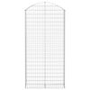 vidaXL arkveida gabiona grozs, 100x30x200/220 cm, cinkota dzelzs