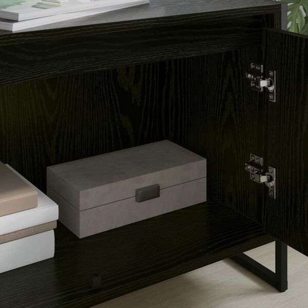 vidaXL Televizora skapī&scaron;a Melns ozolkoks 140 x 36 x 49.5 cm