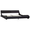 vidaXL gultas rāmis, melns mākslīgā āda, 180x200 cm