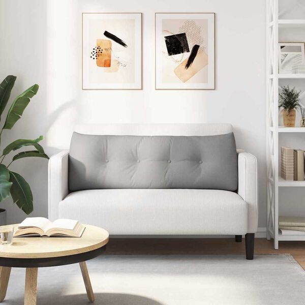 vidaXL Atpakaļ spilvens Mākoņu pelēka 140 x 24 x 50 cm audums