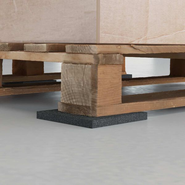 vidaXL Gumijas spilventiņ&scaron; Melna Gumija