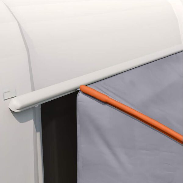 vidaXL Bagāžnieka telts Pelēka un oranža 194 x 180 x 210 cm tafta