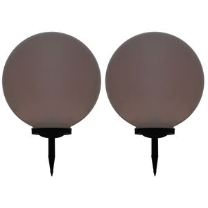 vidaXL āra solārās lampas, 2 gab., LED, sfēriskas, 50 cm, RGB