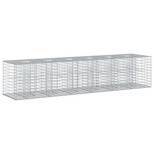 vidaXL Gabions pacelta gulta 2 gab. 260 x 60 x 55 cm Cinkota tērauda