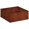 vidaXL Dārza stādītājs Rūsa 100 x 100 x 40 cm Novecināts tērauds