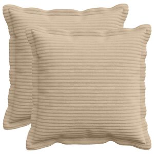 vidaXL Spilvenu pārvalks 2 gab. HOUTEN Pelēkbrūna 30 x 30 cm kordurojs