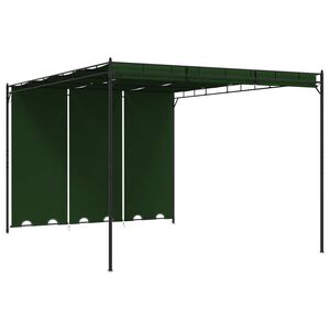 vidaXL Nojume 4 x 3 x 2,3 m Zaļa Poliesters un tērauds