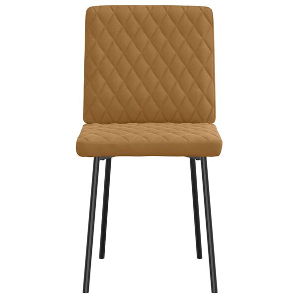 vidaXL virtuves krēsli, 2 gab., brūns samts