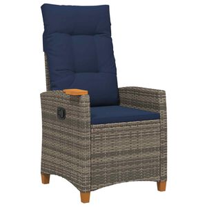 vidaXL Atzveltnes krēsls ar tējas plati 62 x 64 x 112 cm poliratāns