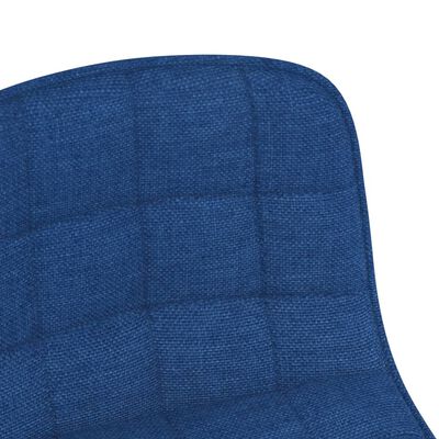 vidaXL grozāmi virtuves krēsli, 2 gab., zils audums