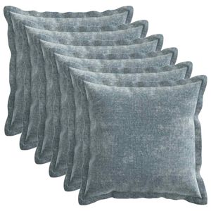 vidaXL Spilvenu pārvalks 6 gab. HOUTEN Gai&scaron;i zila 30 x 30 cm