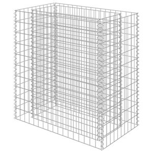 vidaXL gabions, augstā puķu kaste, cinkots tērauds, 90x50x100 cm