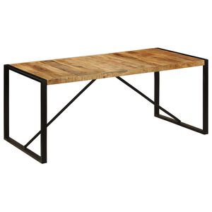 vidaXL virtuves galds, 180 cm, neapstrādāts mango masīvkoks