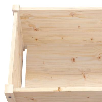 vidaXL dārza puķu kaste, 150x50x70 cm, priedes masīvkoks