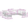 vidaXL Dīvāna komplekti 9 pcs Dabisks un krējuma Cietā akācijas koks