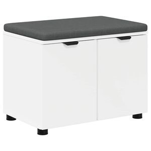 vidaXL Zāles sols Balts 60 x 38 x 46 cm Inženierētā koksne un audums
