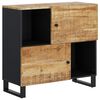 vidaXL kumode ar 2 durvīm, 80x33x75 cm, mango masīvkoks