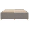 vidaXL gulta bez matrača, pelēkbrūns, 200x200 cm, audums