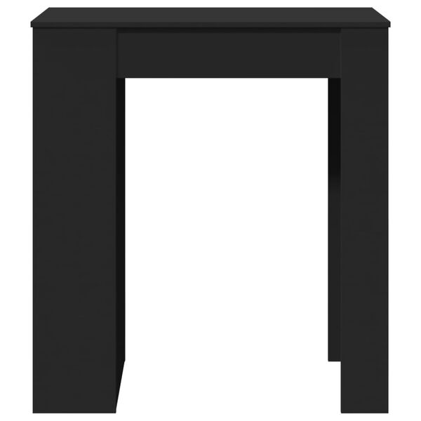 vidaXL bāra galds ar plauktiem, melns, 95x47x103,5 cm
