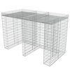 vidaXL gabions atkritumu tvertnēm, cinkots tērauds, 190x100x130 cm
