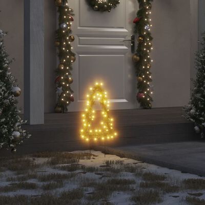 vidaXL Ziemassvētku gaismas dekori, egles forma, 3 gab., 50 LED, 30 cm