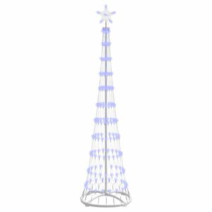 vidaXL LED Ziemassvētku koks Zila 51 x 51 x 190 cm Metāla