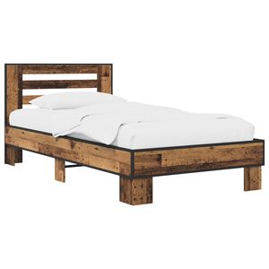 vidaXL Gultas rāmis ar atzveltni Vecs koks 80 x 200 cm