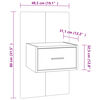 vidaXL sienas naktsskapī&scaron;i, 2 gab., melni