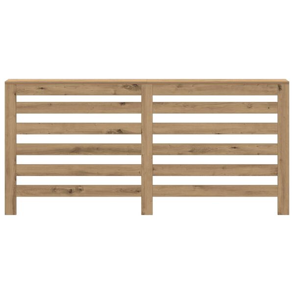 vidaXL radiatora pārsegs, koka krāsa, 175x20x82 cm, inženierijas koks