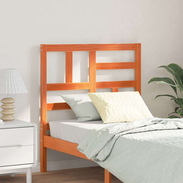 vidaXL Gultas galvas balsts Vaks brūns 105,5 x 4 x 104 cm