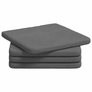 vidaXL Sēdvietas spilventiņi 4 pcs Tum&scaron;i pelēks 40 x 40 x 3 cm