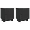 vidaXL Nakts skapītis 2 pcs Melns 43 x 34,5 x 50 cm Inženierijas koks