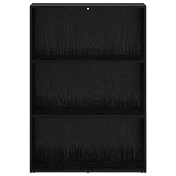 vidaXL Grāmatu plaukts Melns ozolkoks 60 x 30 x 76.5 cm