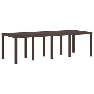 vidaXL Dārza galds Brūna 250 x 100 x 73 cm poliratāns