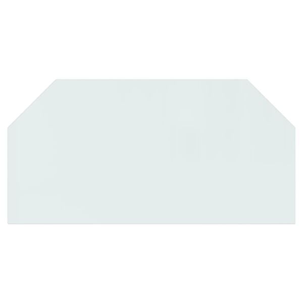 vidaXL kamīna plāksne, sešstūra forma, stikls, 120x60 cm