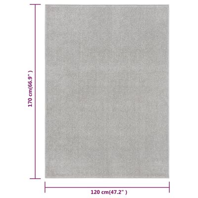 vidaXL paklājs, 120x170 cm, gaiši pelēks