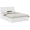 vidaXL Gultas rāmis ar atvilktni Balts 150 x 200 cm Inženierijas koks
