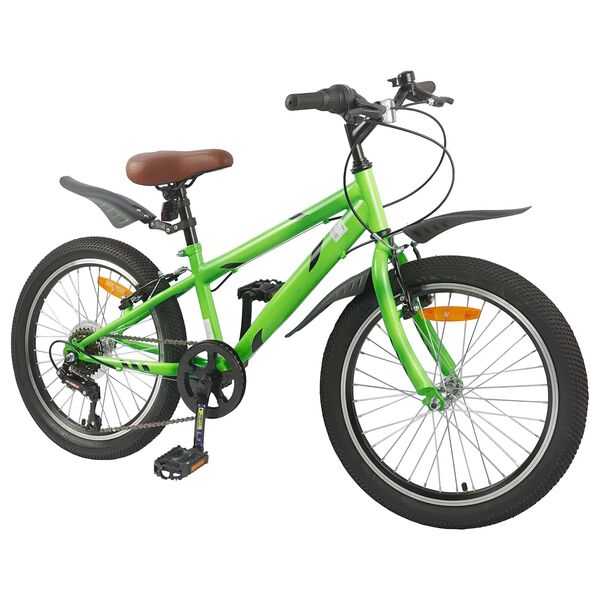 vidaXL Bērnu Velosipēds 24 Collas 6-Speed no 8 līdz 12 gadiem Zaļa