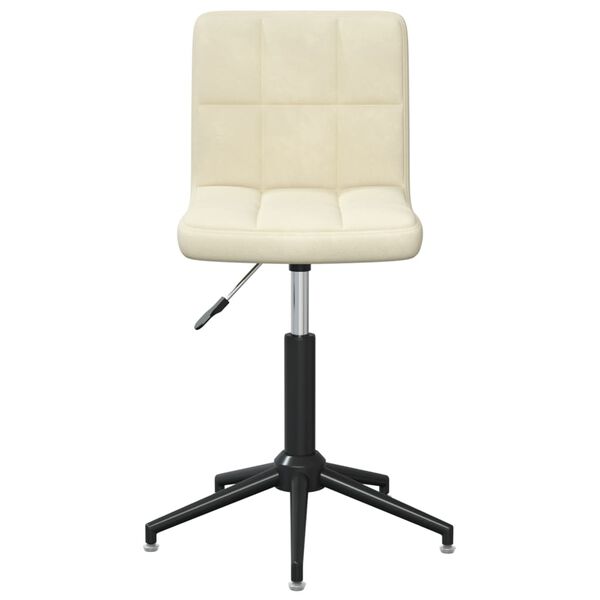 3087666 vidaXL Swivel Dining Chairs 4 pcs Cream Velvet (334428&times;2)