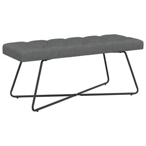 vidaXL Sols ar pogām Tum&scaron;i pelēka 110 x 40 x 46 cm Audums