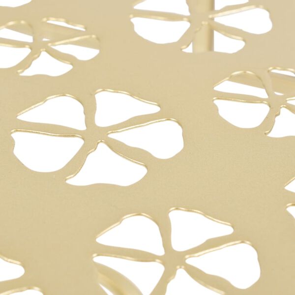 vidaXL galdiņš, vintāžas, pusapaļš, metāls, 72x36x74 cm, zelta krāsa