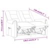 vidaXL divvietīgs masāžas krēsls, atgāžams, tumši pelēks audums