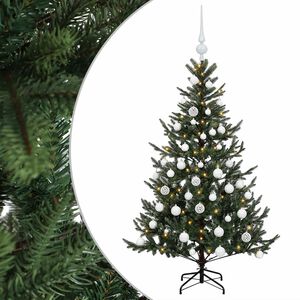 vidaXL Mākslīgā Ziemassvētku egle ar bumbiņu 120 cm 150 LED