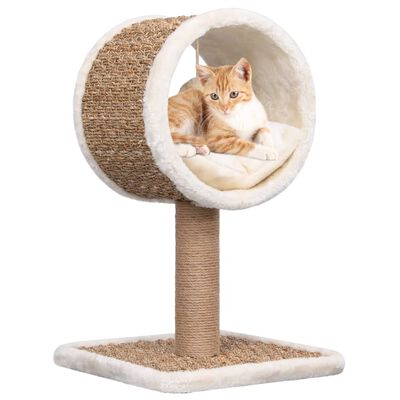 vidaXL tuneļveida kaķu māja ar rotaļlietu, 56 cm, jūraszāles