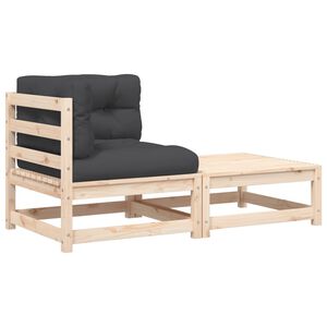 vidaXL dārza stūra dīvāns ar kājsoliņu un matračiem