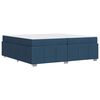 vidaXL Gultas rāmis ar matraci Zila 200 x 200 cm audums