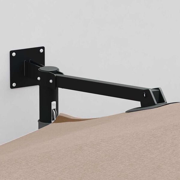 vidaXL Dārza parasols Pelēkbrūns un Melns 248 x 248 x 148 cm