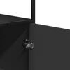 vidaXL augstais skapītis melns 35,5x35x139 cm inženierijas koks metāls